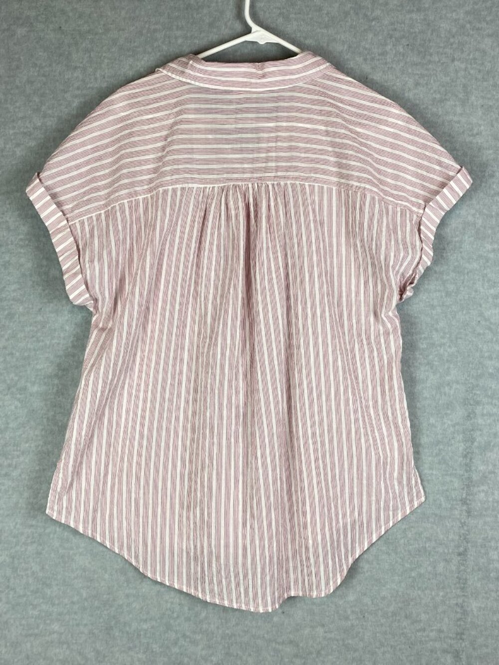 ANA Red & White Striped Button-Up Short Sleeve Shirt – Women Sixe XL - Picture 4 of 6